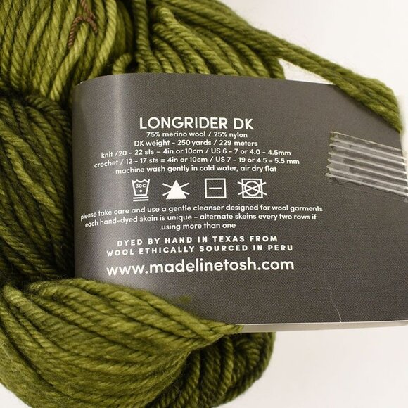 MadelineTosh Longrider DK Yarn Merino Wool Nylon Hand Dyed 250 Yds Joshua Tree - Picture 3 of 3
